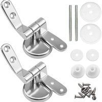 Universal Toilet Seat Hinges Zinc Alloy Replacement Kit Heavy Duty Toilet Lid Hinge Set Bathroom Accessories Repair Parts Fits M