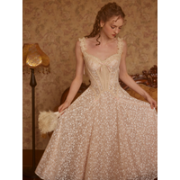 Summer Dress For Women French Vintage Elegant Slim Luxury Lace Suspender Dress Ladies Fishbone Light Wedding Dress