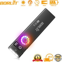 BORUiT U8 650LM LED EDC Flashlight Type-C Rechargeable Work Light Torch with Magnetic Waterproof Outdoor Camping Pocket Lantern