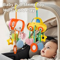 Bed hanging drawstring Music Rattles Teether Stroller cheer toy bedbell pendant can be nibbled drawstring Music cartoon pendant
