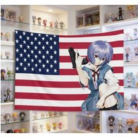 r-Rei a-Ayanami USA Anime Design Tapestry Ideal for Living Rooms Bedrooms Offices Dorms Birthdays and Home Decor Perfect Gift