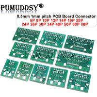 5PCS FPC FFC PCB Board Connector 0.5mm 1mm Pitch Double Side Adapter Socket Plate DIY KIT 6 8 10 12 20 40 50 Pin To DIP 2.54mm
