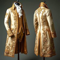 1770's Men British Victorian Luxury Royal Court Suit Rococo Baroque Costume Historical French Aristocratic Gentleman Tuxedo Ball