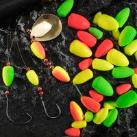 10Pcs/lot Foam Fishing Floats Floating Rigs Strike indicator fly fishing Floating Buoy fishing Bobber Tackle