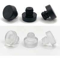 50Pcs/lot 6.5mm Rubber Screw Hole Plugs Transparent Rubber Rod Plug Furniture Table Chair Leg Embedded Hole Caps Floor Protector