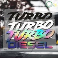 TURBO DIESEL Car Sticker Decal Funny Boosted Vinyl Black white laser