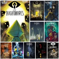 Game Little Nightmares Poster Self-adhesive Art Waterproof Paper Sticker Coffee House Bar Room Wall Decor