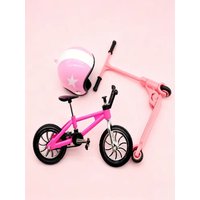 AliExpress NONE 1:12 Scale Dollhouse Miniature Bicycle Scooter & Helmet Set, Realistic Doll Accessories