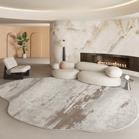 Irregular Shape Carpets for Living Room Light Luxury Bedroom Decor Irregular Carpet Thick Plush Lounge Rug Fluffy Soft Floor Mat