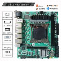 New Version C612 Motherboard for AIO NAS Router Sever 6x2.5GbE I226 10xSATA 2xM.2 NVME Support Raid ECC RAM PCDN Motherboard