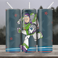 1pc 20oz Toy Story Buzz Lightyear Stainless Steel Tumbler, Insulated Water Cup with Straw for Hot Cold Drinks, Perfect Gift