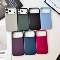 Etui na telefon z przyciskiem AI Camera, skórzanym wykończeniem, logo Magsafe, do iPhone 18 Pro 18 Pro Max, oryginalne, z funkcją bezprzewodowego ładowania, matowe, z pudełkiem.