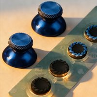 DATA FROG Aluminum Thumbsticks With Silicone Thumb Grip Caps for PS5, Enhanced Grip Durable Install Gaming Accessories