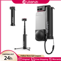 Ulanzi MT98 Foldable Selfie Stick Portable Tripod for DJI for Insta 360 Action Camera 180° Adjustable with 1/4" Screw Vlog Live