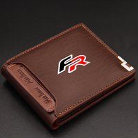 For Seat FR 5f Leon Ibiza Altea Exe 5f Mk2 Mk3 TARRACO New PU Leather Car Logo Men Wallet Credit Card Holder Coin Folding Wallet