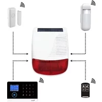 433Mhz Solar Wireless Outdoor Siren Loudspeaker High Decibel Waterproof Strobe For Smart Home Security Burglar Alarm System
