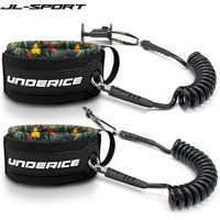 Safety Hand Rope Hook 7mm 5FT Wing Foil Coiled Bodyboarding Leash Surf Board Leashes Surf Wrist Cuff Leash Surfing Accessory