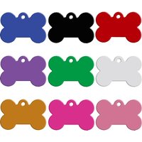 Wholesale 20 pcs/lot Dog Id Tag Double Sides Bone Shape Personalized Dog Puppy Tags Customized Cat Pet Name Phone No. Tag