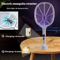 Upgraded 3000V Mosquito Swatter with TYPE-C Charging, 3 in 1 Electric Mosquito Swatter, Mosquito Killer Lamp