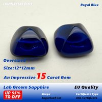 Royal Blue Lab Grown Sapphire Sugarloaf Cut, AGL Certified Gems for Bespoke Jewelry Design & Crafting