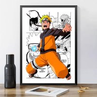 1pc frameless Canvas Paintings New Anime Naruto Hanging Painting Naruto Sasuke Poster Hanging Painting Children's Room Bedroom D