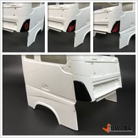 2pcs ABS Plastic Front Spoiler and Stickers Decorate for 1/14 Tamiya RC Truck Tipper VOLVO F16 750 56360 Car DIY Toy
