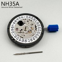 Japan Genuine NH35 Mechanical Movement Tmi Version NH35A High Accuracy 24 Jewels White 3H Datewheel Mod Replace Mechanical Movt