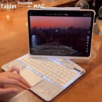 Case with Bluetooth Keyboard for IPad 11th Gen A16 2025 11inch 10th 10.9 Air6 5 10.2 9th 8th 7th 7-color Light Backlit Flip Case