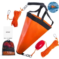 Goture Sea Anchor Drift Sock S/M/L with 2 Ropes,Buoy,Carabiners Storage Bag for Boat Fishing,PVC Drogue for Controlled Drifting