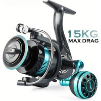 GLS DK 1000~7000 Series,5.2:1 Gear Ratio,22LB Max Drag,CNC Metal Spool,Spinning Fishing Reel,For Freshwater Saltwater