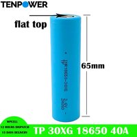 Original TenPower TP 30XG 18650 Battery INR18650-30XG CDR 40A Discharge 3.6V 3000mah Rechargable Lithium Ion Cell VS JP30