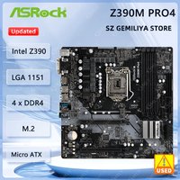 ASRock Z390M Pro4 Motherboard DDR4 LGA 1200 Intel Z390 PCIe 3.0 M.2 128GB support i9-10900 i5-10500 i9-10900 i5-10600 i5-10400