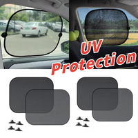Car Window Mesh Sun Shade With Suction Cups Universal Breathable Heat Block Anti-Mosquito Cover Easy Install UV Block Curtain