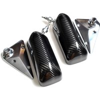 True Carbon Fiber Left And Right Reversing Mirrors F1 Style Racing Car Drift Looks Side Rearview Mirror Blu-ray Prevents Glare