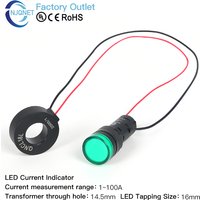 LED Current Indicator Power warning lamp Alarm Light current sensor AC current transformer detection monitoring signal light