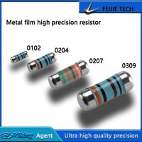 100PCS/lot 1% 0204 SMD MELF Resistors Color Ring Resistors 1% 0R 1R 10R 100R 1K 10K 47K 100K 1M 10M Metal Film Cylindrical High