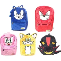 Sonic Plush Fashion Anime the Hedgehog Backpack Toy Lightning Rat Sonic Cartoon Boys Girls Plush Backpacks Teen Backpacks Childr