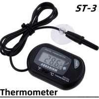 ST-3 Waterproof Digital Aquarium Thermometer with Probe Fish Tank Electronic Thermometer Degree Celsius ℃ Black/Yellow