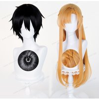 Kirit Yuuki Asuna Cosplay Wig Man Women Hair Anime Kirigaya Kazuto Cosplay Wig Halloween Heat Resistant Synthetic Wigs
