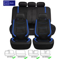 AUTOPLUS Universal Car Seat Covers Artificial Leather Bright Sheet With 3 Zipper Car Accessories Interior Seat Cushion Protector