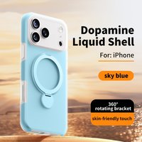 Fashion Jelly Silicone Magnetic Stand Holder Phone Case for IPhone 13 14 15 16 17 Pro Max Camera Protector Shockproof Back Cover
