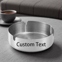 Custom Thickened Stainless Steel Ashtray Windproof And Dropproof Easy To Clean Creative Personalized Office Home Decoration Gift