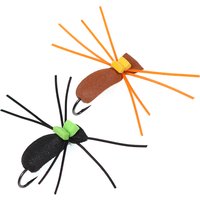 6PCS Foam Beetle Fly Trout Yellowfish Bass Fishing Fly Lure Baits Carp Fishing Artificial Lure
