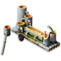 Bamboo water flow ornament fish filter and oxygen automatic bamboo water flow device circulating fish tank filter