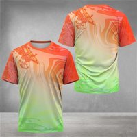 AliExpress NONE Summer Bright Color 3D Printing Tennis T-Shirt Men'st-Shirt Outdoor Sports Fitness Cycling Breathable Casual Street Short Sleeve