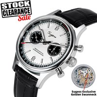 Sugess 1963 Pilot Watch Men Mechanical Chronograph Panda Wristwatch Air Force Sapphire Waterproof for Seagull Movement ST1901 v3 image 4