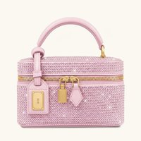 New JWPEI Cleo Crocodile-Print Diamond-Embellished Box Bag, Square Handbag, Crossbody Shoulder Bag, Small Square Bag