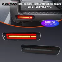 2PCs LED Car Rear Bumper Reflector Light For Mitsubishi Pajero V73 V77 V88 2004-2014 Rear DRL Lights Stop Lamp Accessories
