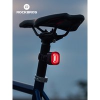 AliExpress ROCKBROS Bicycle Smart Brake Taillight Same Frequency Induction Bike Rear Light Type-C Waterproof MTB Road Cycling Warning Light