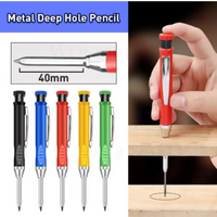 Woodworking Mechanical Pencil Set, 2.8 Mm Leads, Deep-Hole Long-Tip Marking Pencil; Marking Tools for Woodworking, Construction
